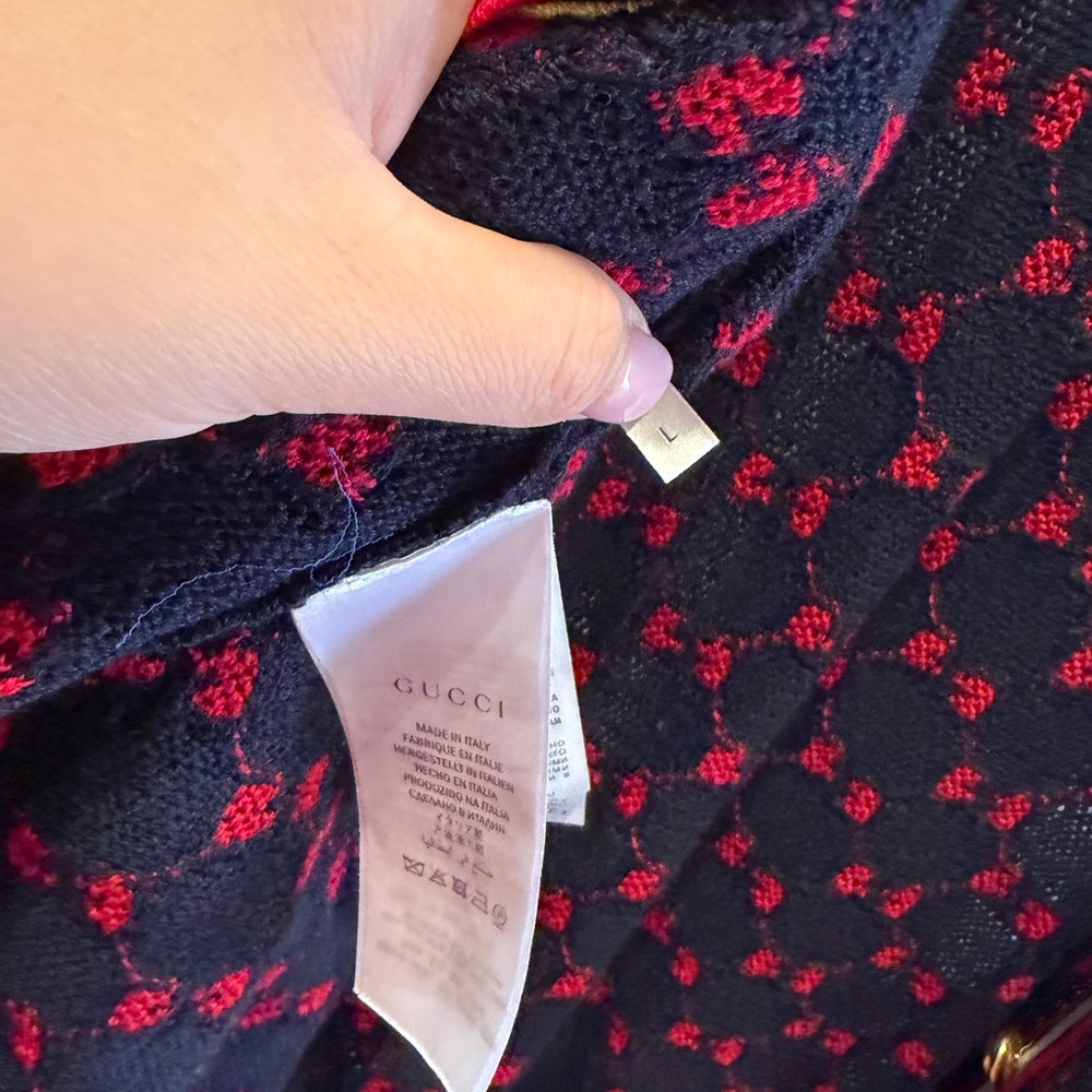 Gucci Blue and Red cardigan - Picture 3 of 5